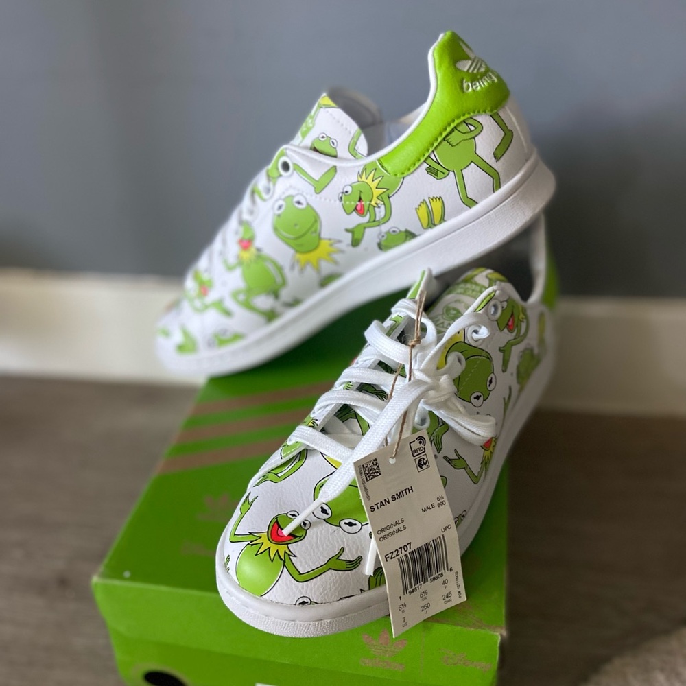 adidas The Muppets x Stan Smith 'Kermit The Frog Allover Print' FZ2707